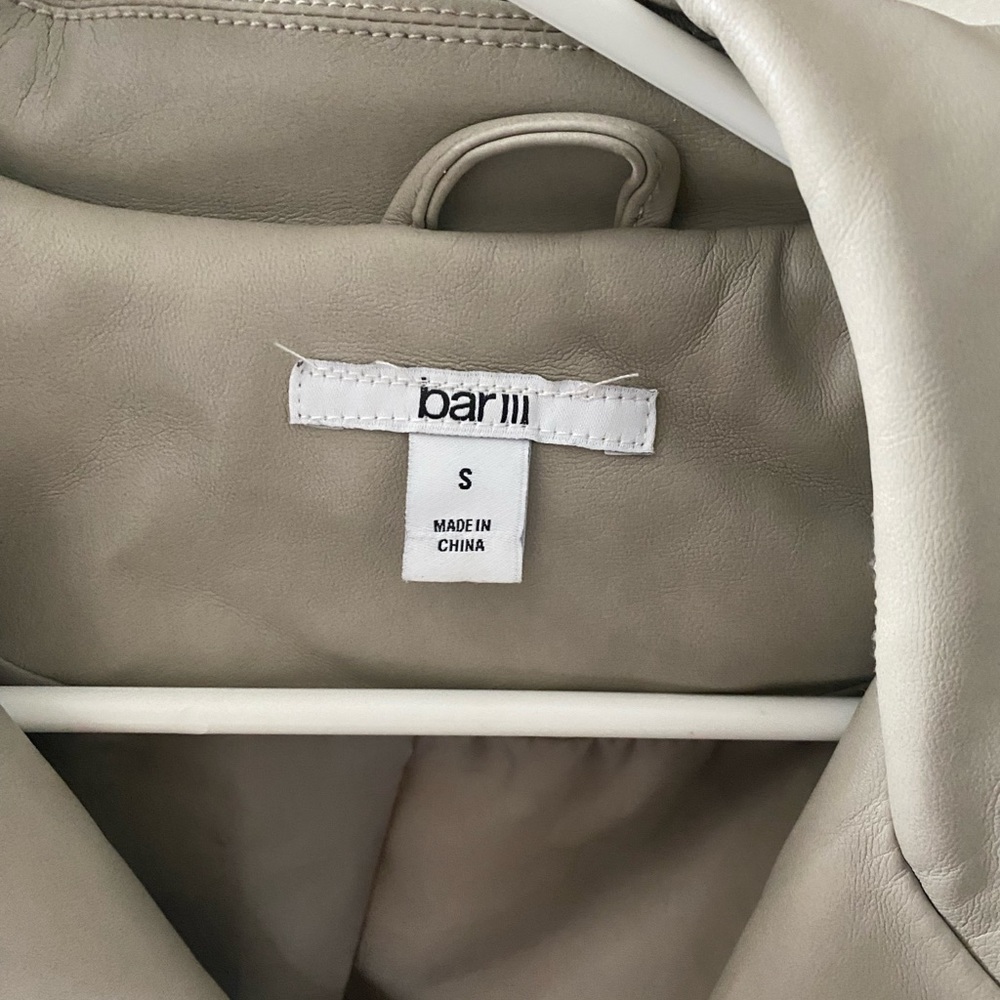 Beige leather jacket